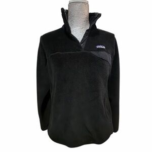 Patagonia Re-Tool Snap Black Fleece Pullover